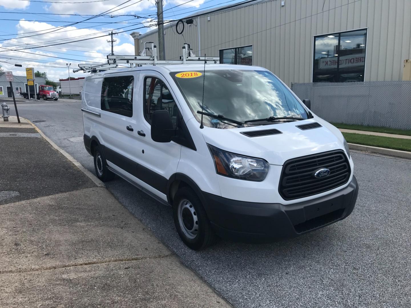 2018 White /Gray Ford Transit 150 Low Roof (1FTYE1YM7JK) with an 3.7 V6 engine, Automatic transmission, located at 577 Chester Pike, Prospect Park, PA, 19076, (610) 237-1015, 39.886154, -75.302338 - Photo#3